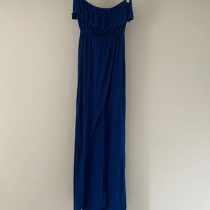 Julie’s Closet Blue Strapless Maxi Dress